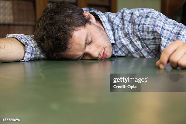 sleeping student - drooling stock pictures, royalty-free photos & images