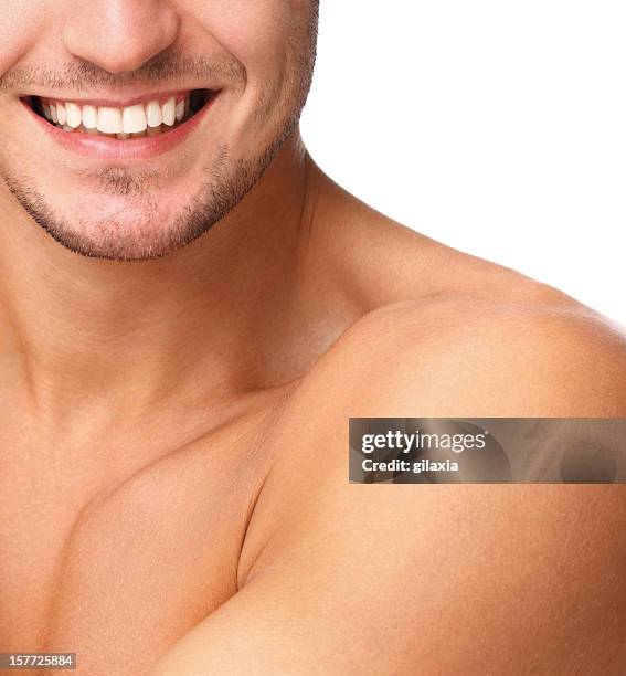 perfect smile. - human jaw bone stockfoto's en -beelden