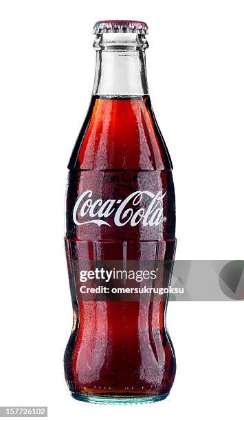 classical coca-cola bottle - frisdrank stockfoto's en -beelden
