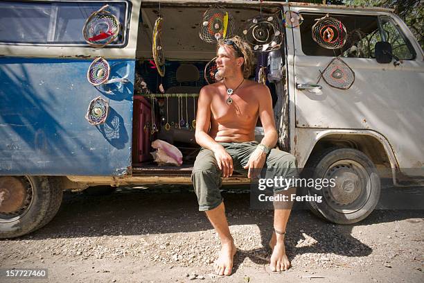 the wanderer. - vw van stock pictures, royalty-free photos & images