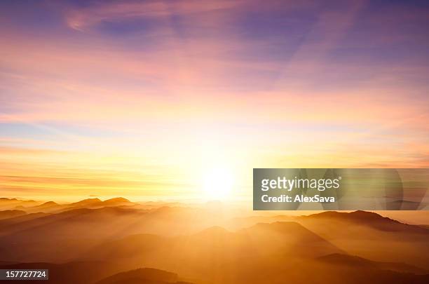tramonto - raggio di sole foto e immagini stock