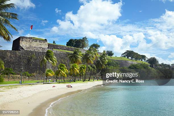 fort st. louis, fort-de-france, martinique, caribbean - fort de france stock pictures, royalty-free photos & images