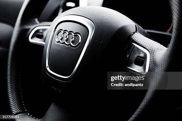 audi a3 quattro steering wheel - audi stock pictures, royalty-free photos & images