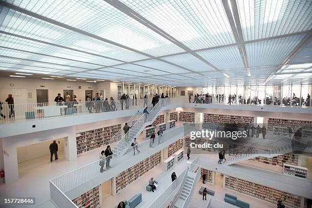 public library interior - from the archives space age style stock pictures, royalty-free photos & images