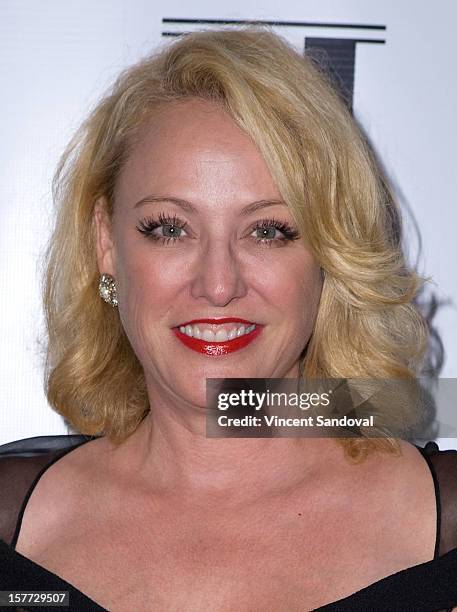 Actress Virginia Madsen attends fashion designer Kevan Hall's Spring 2013 Collection on December 5, 2012 in Los Angeles, California.