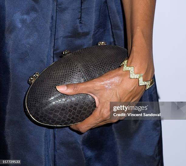 Actress Judi Shekoni attends fashion designer Kevan Hall's Spring 2013 Collection on December 5, 2012 in Los Angeles, California.