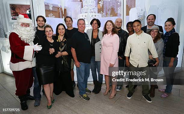 Santa Claus, the staff of The Paley Center For Media, and the staff of Warner Bros., Television, during The Paley Center For Media & Warner Bros....
