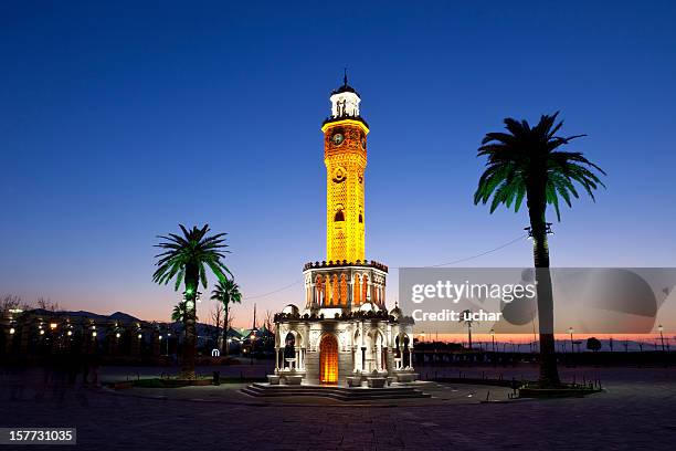 izmir saat kulesi - turmuhr stock-fotos und bilder