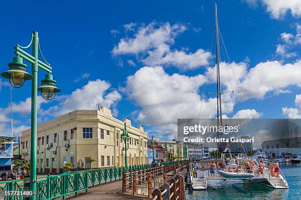 the wharf, bridgetown, barbados - bridgetown barbados stock pictures, royalty-free photos & images