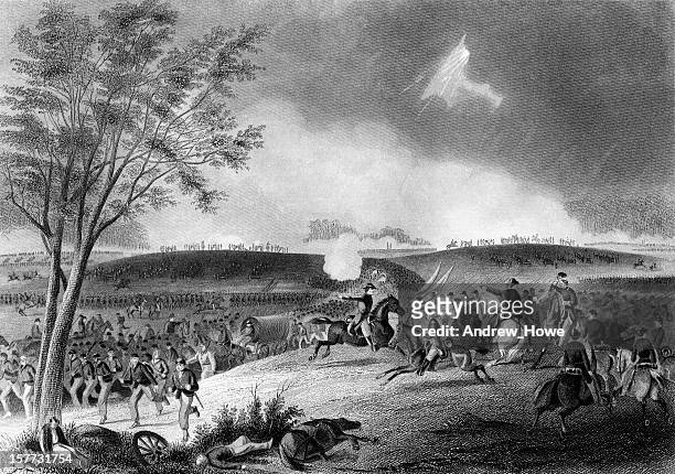 battle of chancellorsville - american civil war - civil war stock illustrations