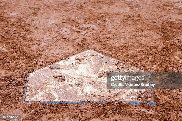 baseball field home plate - home run apple stock pictures, royalty-free photos & images