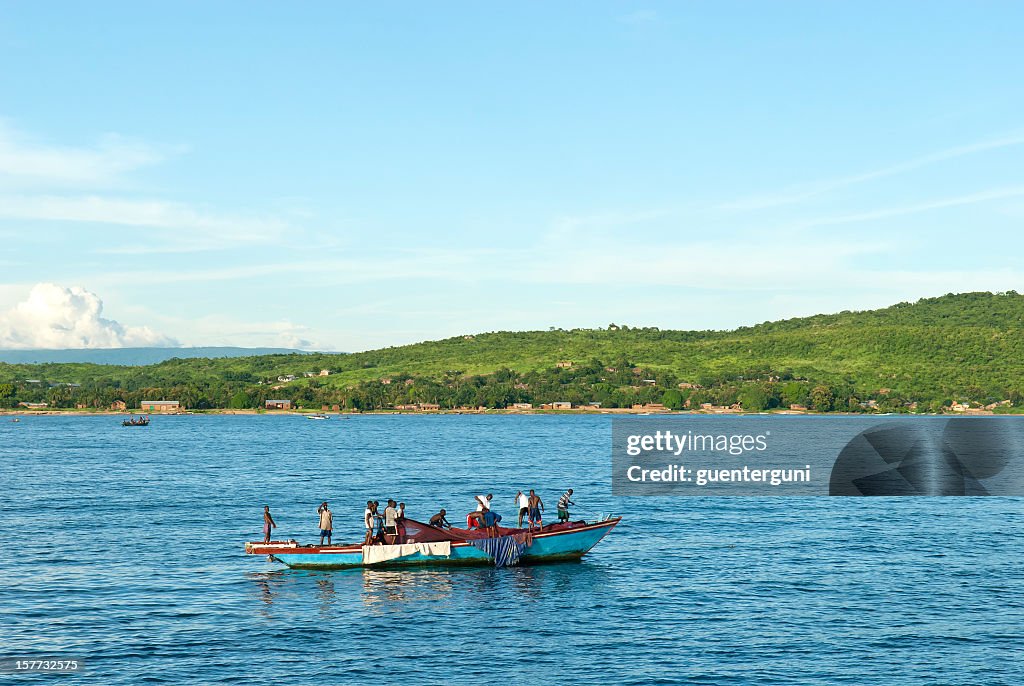 African fisherman at Lake Tanganyika, Tanzania