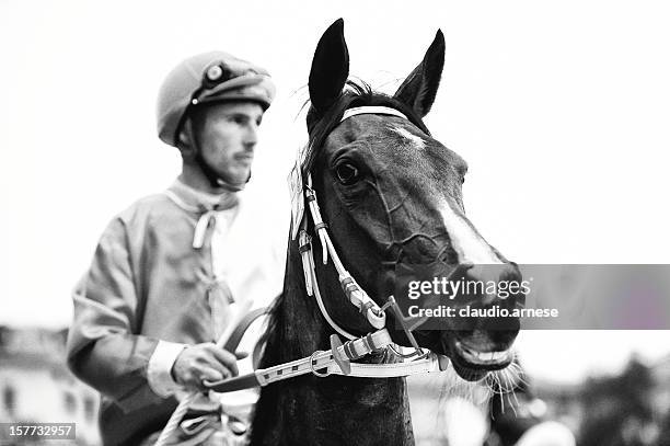 palio di legnano. black and white - jockey stock pictures, royalty-free photos & images
