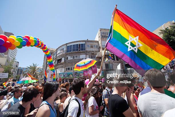 pride parade in tel aviv, israel - gay pride tel aviv stock pictures, royalty-free photos & images