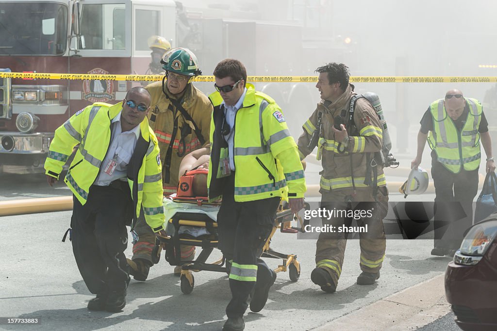 Injured Firefighter