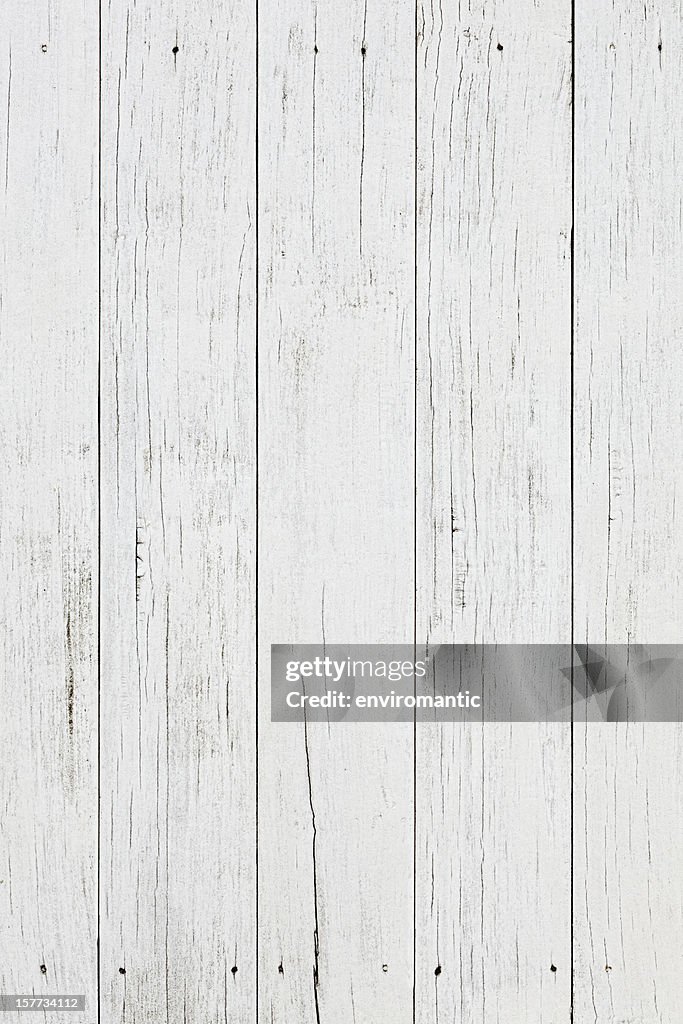 Old white wooden board background.