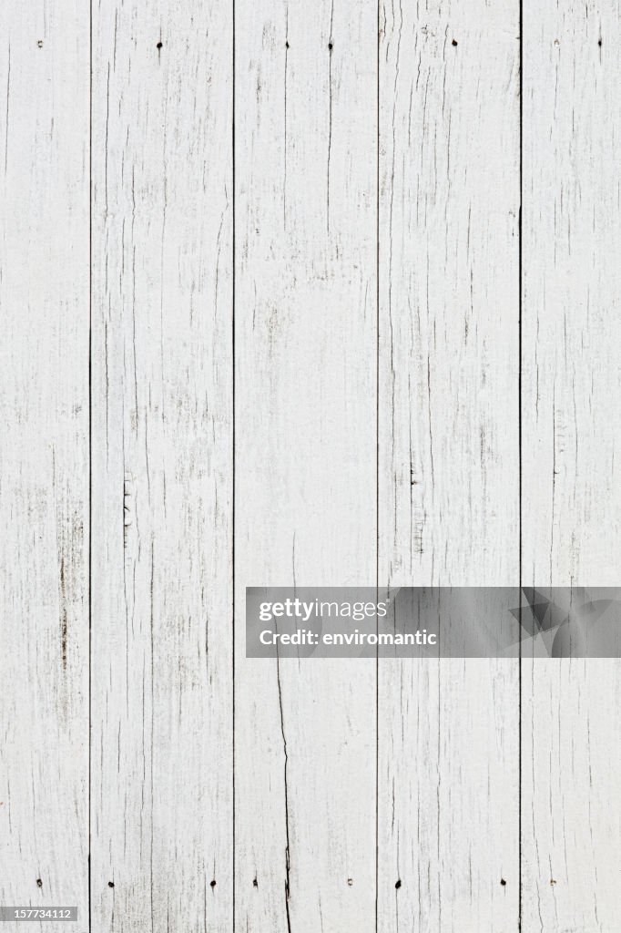 Old white wooden board background.