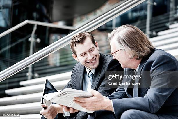 business humour - holds a news conference in berlin stockfoto's en -beelden