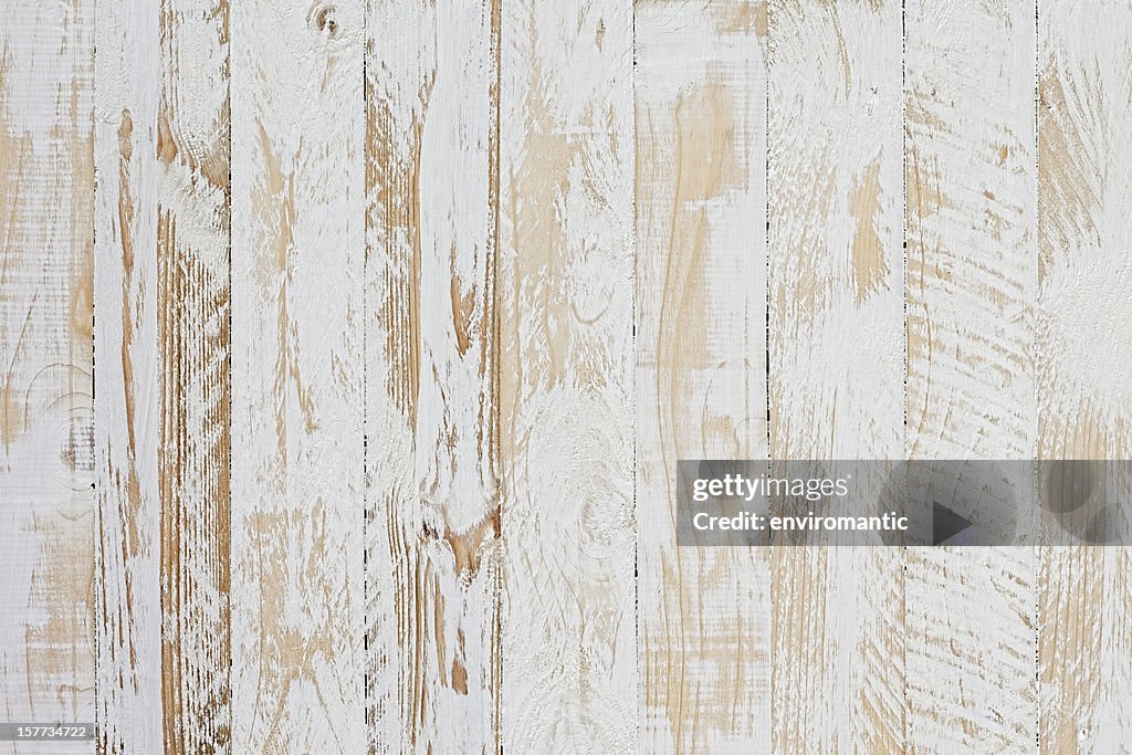 Old white wooden board background.