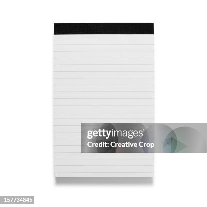 Blank lined writing pad Blank lined writing pad