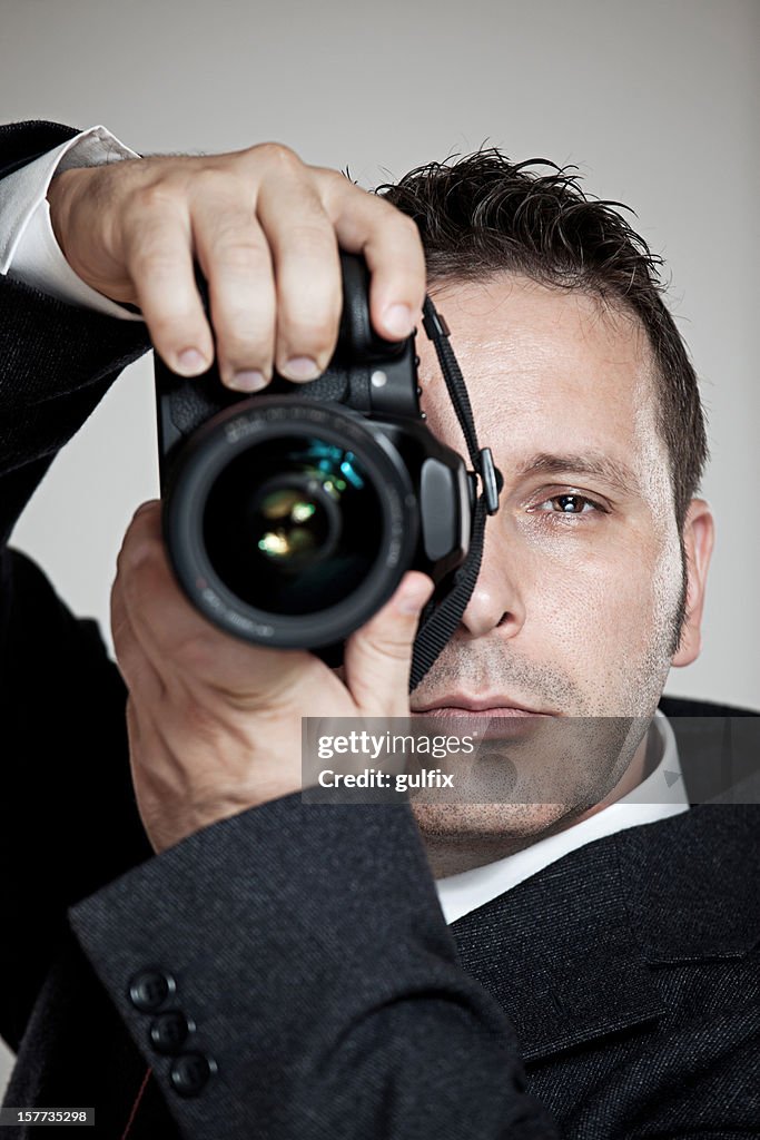 Photographer in business suit