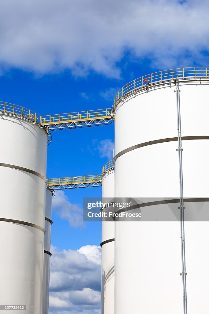 Oil storage tanks