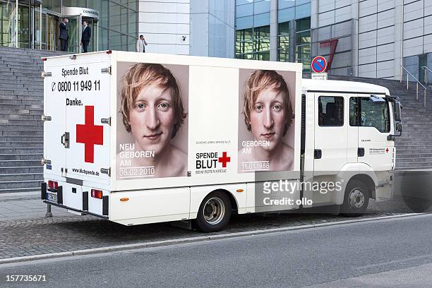german blood donation service, drk - blood donation truck stock pictures, royalty-free photos & images