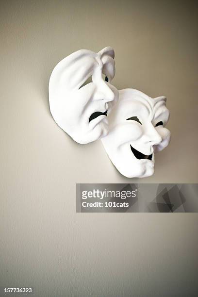 theater masks - theater masks stock pictures, royalty-free photos & images