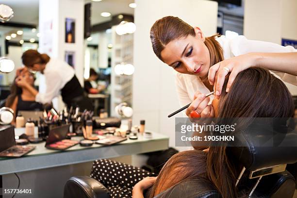 make-up - visagist stockfoto's en -beelden