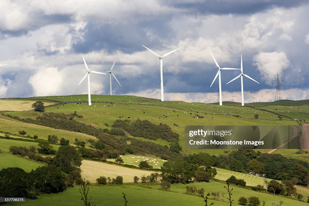 Taff Ely Wind Farm in Wales, UK