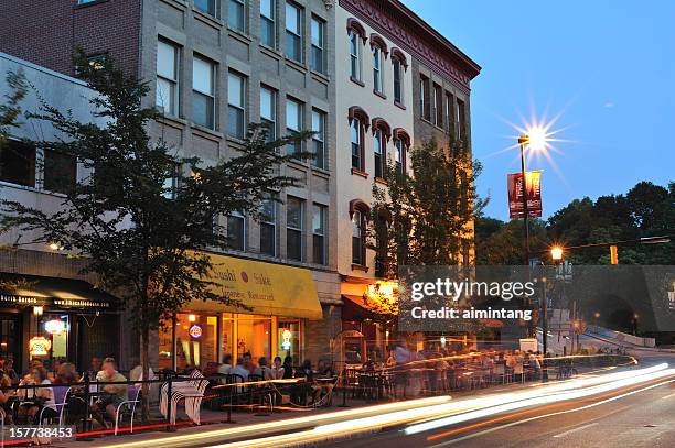 ithaca at night - ithaca new york stock pictures, royalty-free photos & images