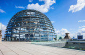 Reichstag building with dome in Berlin
