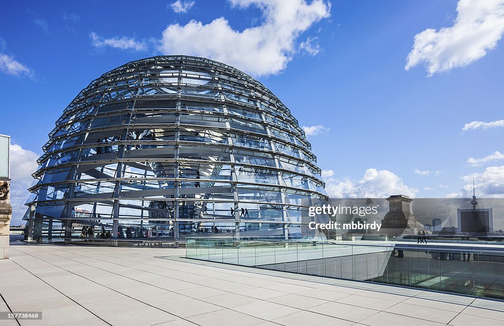Reichstag building with dome in Berlin