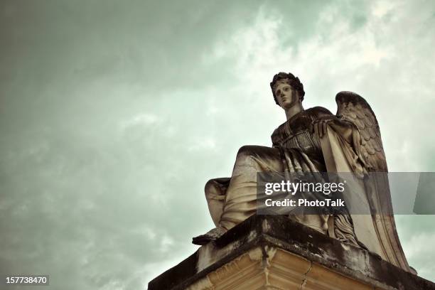 goddess statue - stone throne stock pictures, royalty-free photos & images