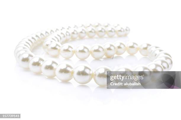 pearl necklace - pearl necklace stock pictures, royalty-free photos & images