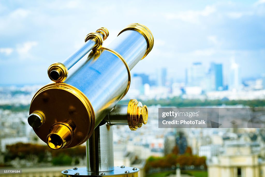 Sightseeing Telescope on Eiffel Tower