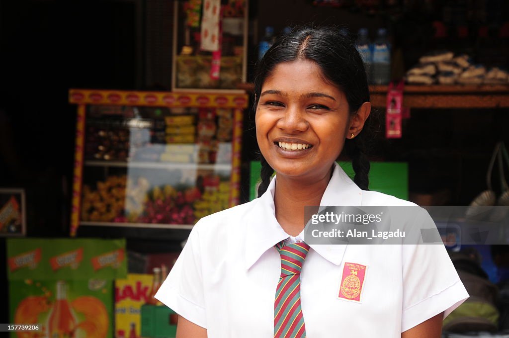 Sri Lankan Schoolgirl,Dambulla.
