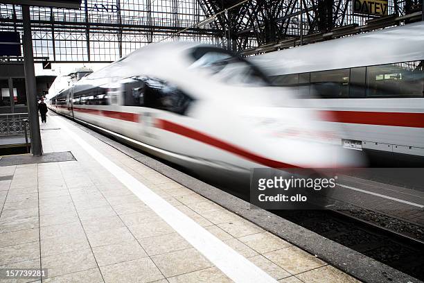 ice train - high speed train germany stock pictures, royalty-free photos & images
