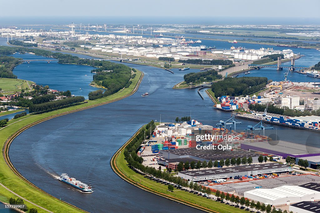 Aerial view of the Europoort