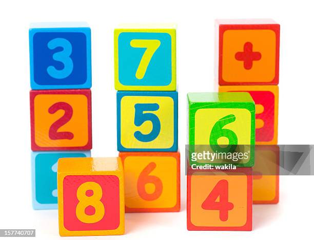 number cubes math - block shape stock pictures, royalty-free photos & images