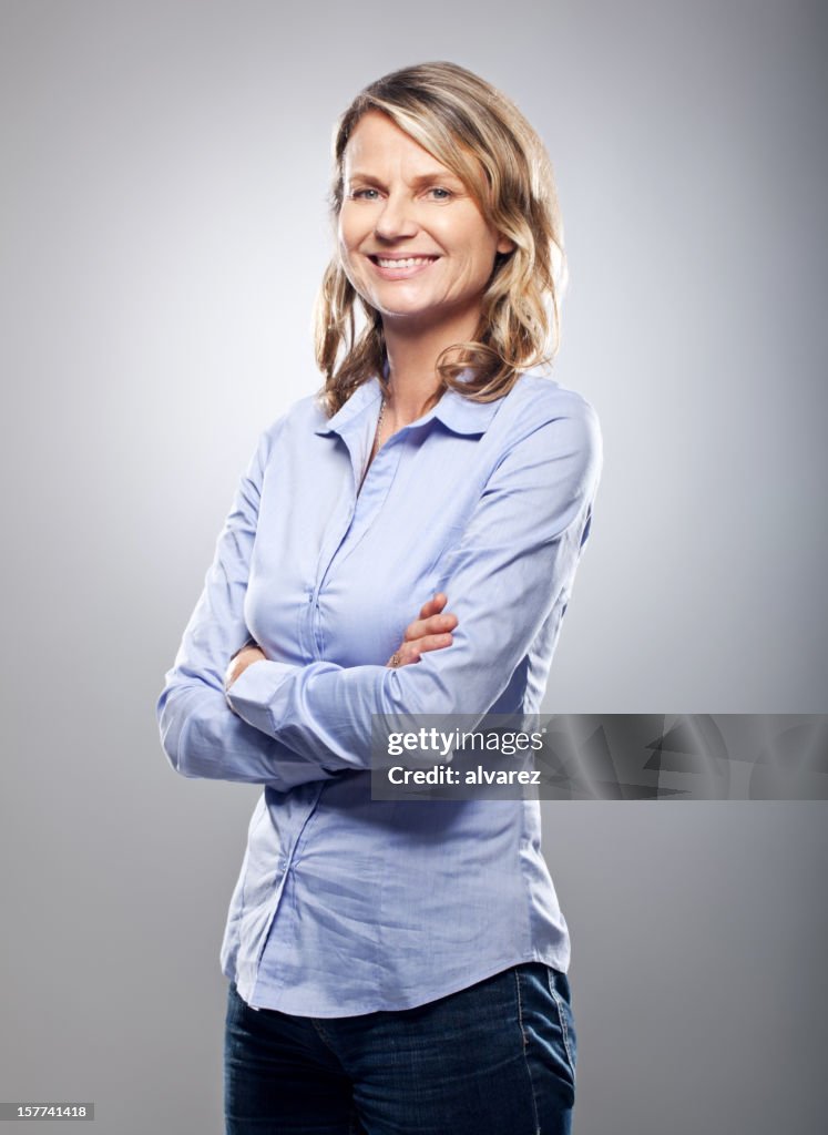 Portrait of a friendly smiling mature woman