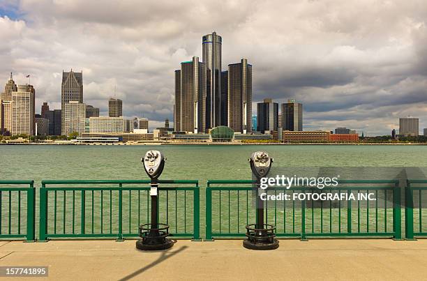 ストーム、モーターシティー - detroit river ストックフォトと画像