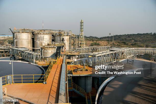 General view on the Tenke Fungurume industrial mine, one of the world's largest copper-cobalt mines, in Lualaba province, Democratic Republic of...