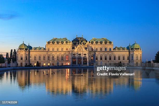 upper belvedere, vienna - belvedere palace vienna stock pictures, royalty-free photos & images