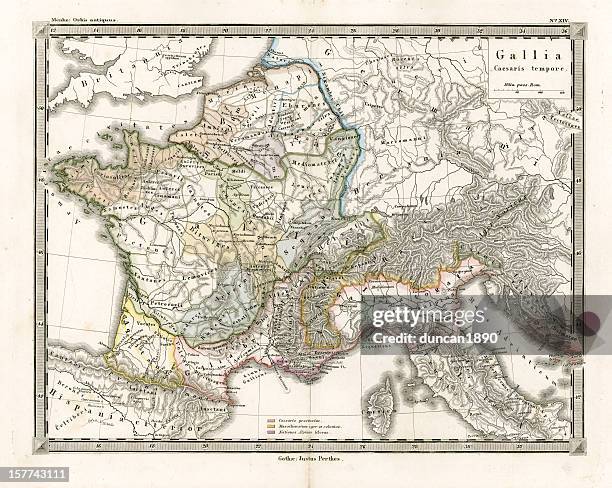 ilustrações de stock, clip art, desenhos animados e ícones de mapa antigo de gaul - júlio césar