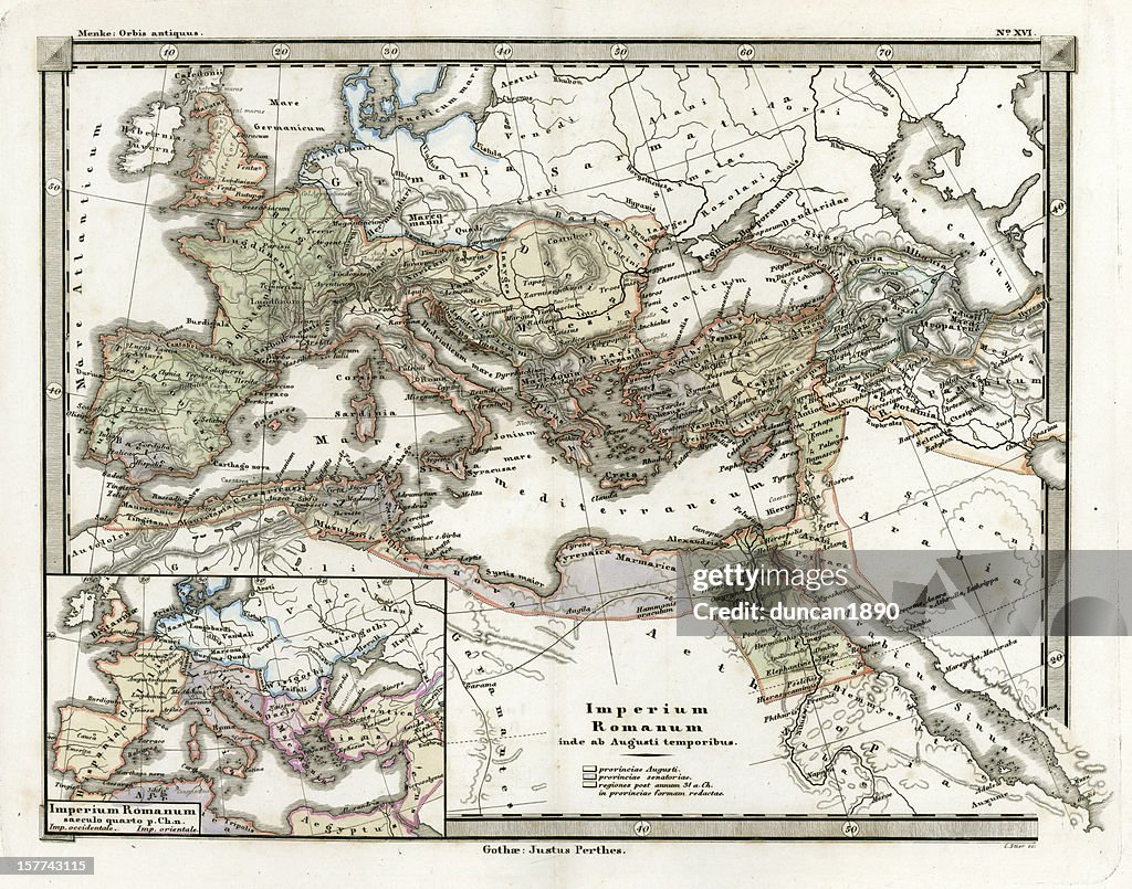 Long Roman Map Antique Map Of The Roman Empire High-Res Vector Graphic - Getty Images