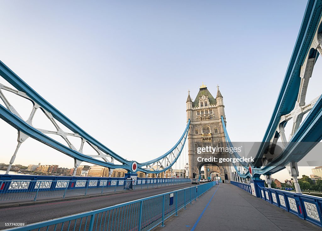 On Tower Bridge in London