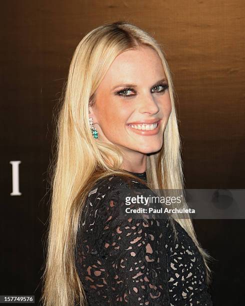 Fashion Model Anne V attends the Rodeo Drive Walk of Style honoring BVLGARI on December 5, 2012 in Beverly Hills, California.