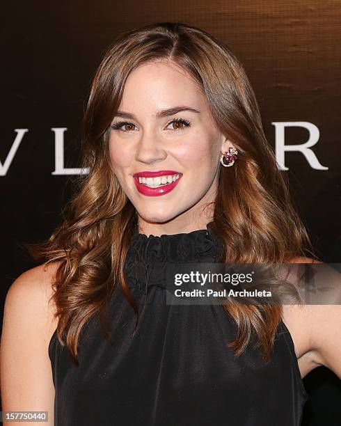 Actress Christa B. Allen attends the Rodeo Drive Walk of Style honoring BVLGARI on December 5, 2012 in Beverly Hills, California.