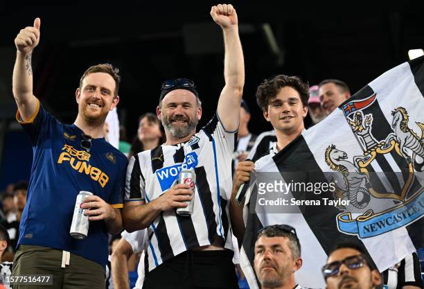 Newcastle Fans during the Premier League Summer Series match between Brighton & Hove Albion v Newcastle United at the Red Bull Arena on July 28, 2023...